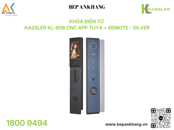 Khóa điện tử Kassler KL-808 CNC App Tuya + Remote - Silver/ Brown/ Black/ Red/ Gold